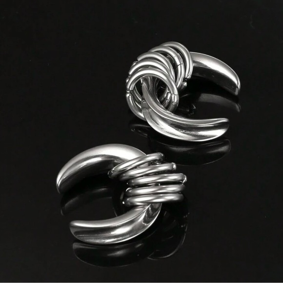 🔘2Pc 16mm- 18k over 316 Surgical Stainless Steel Ear Expanders/plugs NWT - Picture 7 of 9